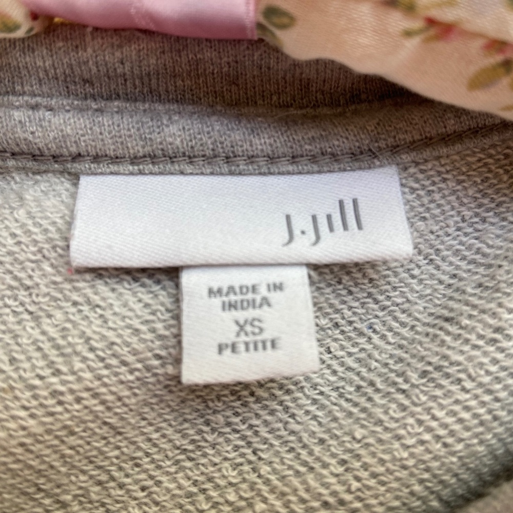 J Jill Light Grey Heather Sweatshirt Dress; Soft, Cozy; Long Sleeve; XSP; EUC - Picture 8 of 11